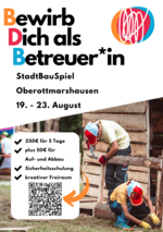 Betreuer/innen (m/w/d) für das Stadtbauspiel in Oberottmarshausen vom 19. - 23. August 2024 gesucht